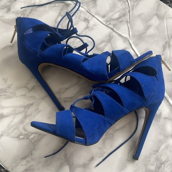 Madden Girl Women's Raceyyy Ghillie Dress Heels Blue Size 7 M - Picture 12 of 12